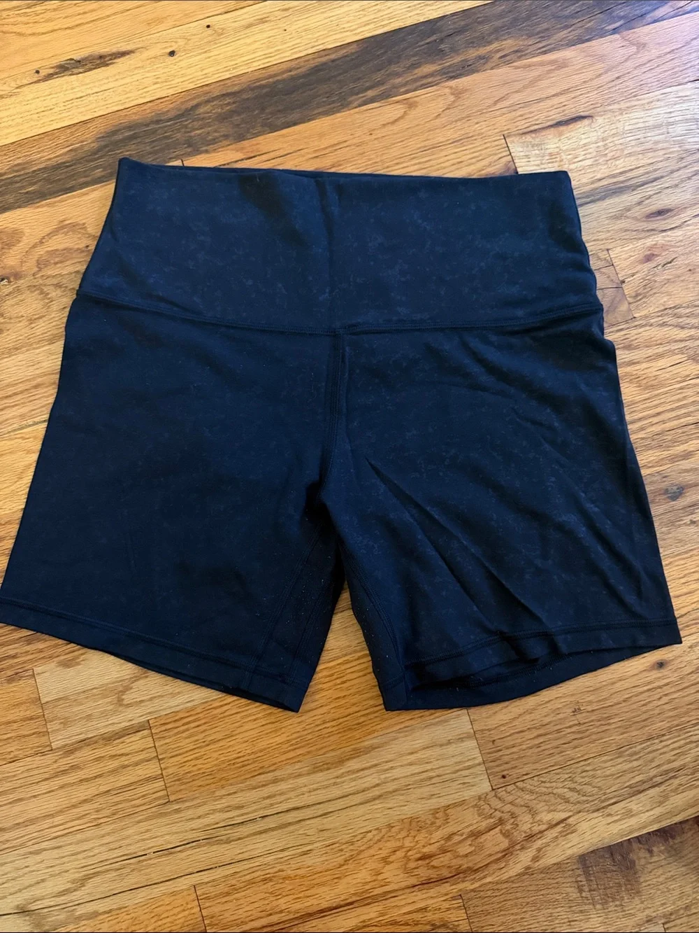 lululemon athletica Black Graphic Print High-Rise Bike Shorts